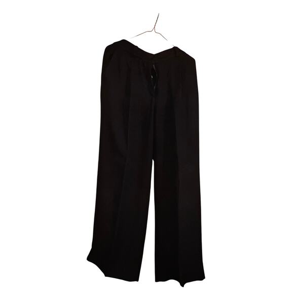 2025 Chanel Wide Legged Crepe de Soie Pants in Black - Size 40 - Unisex - Picture 2 of 10